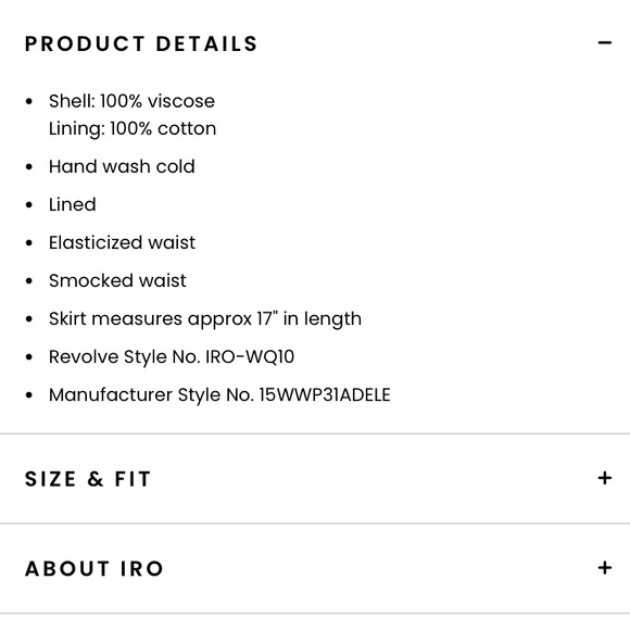 Iro Adele Skirt Size 2-4 - Picture 5 of 5